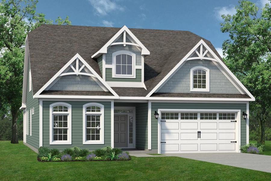 Representative exterior photo of a completed home built from the The Shorebreak by Chesapeake Homes in Traditions at Carolina Forest, Myrtle Beach, SC (Image 21).