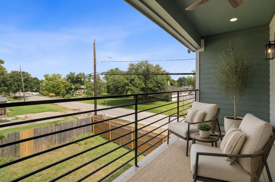 Exterior details and patio area of a home in , Houston (Image 3).