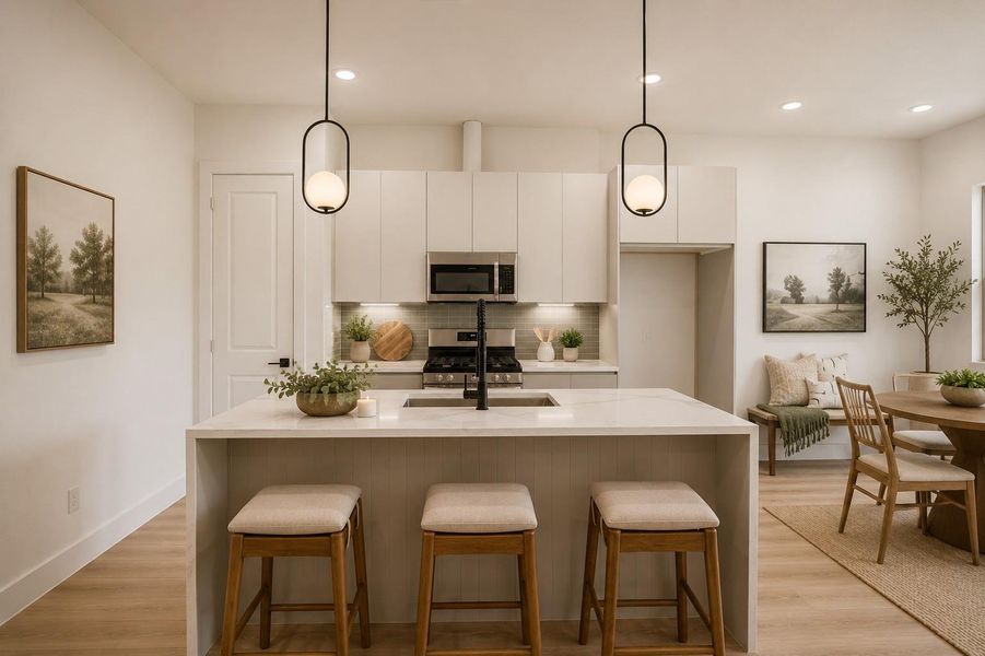 Furnished interior view inside a new home in , Houston (Image 5).
