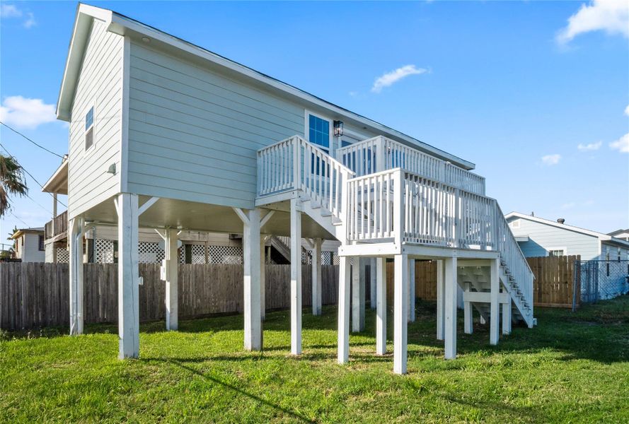 Exterior details and patio area of a home in , Galveston (Image 18). Exterior details and patio area of a home in , Galveston (Image 18).
