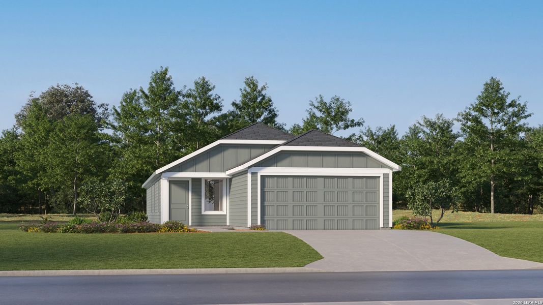 Front exterior of a new home in , San Antonio, TX, highlighting curb appeal (Image 23).