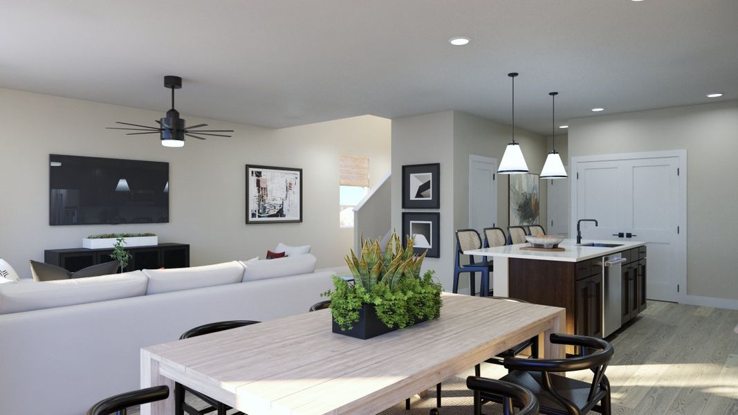 Representative furnished interior of a home built from the Micah by Risewell Homes in Freedom at Anthem, Kyle (Image 8).