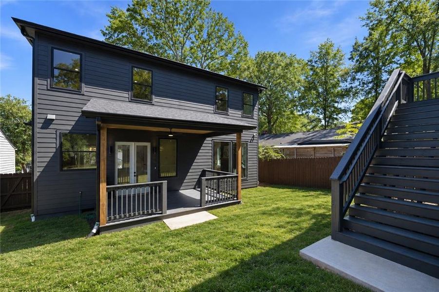 Exterior details and patio area of a home in , Atlanta (Image 4). Exterior details and patio area of a home in , Atlanta (Image 4).