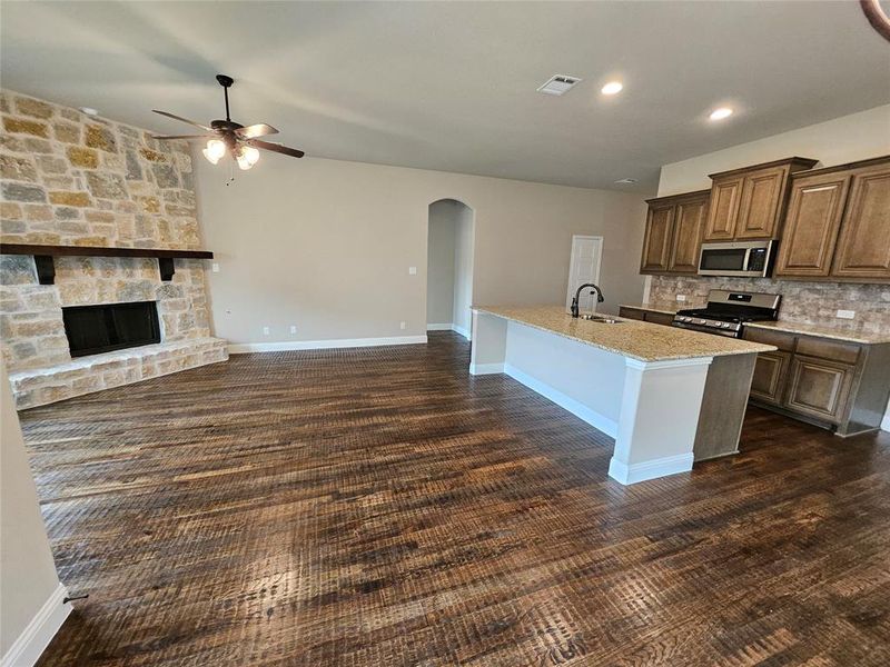 Furnished interior in a model home at Buchanan Ranch in Greenville (Image 11).