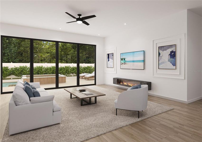 Furnished interior view inside a new home in , Sarasota (Image 2).