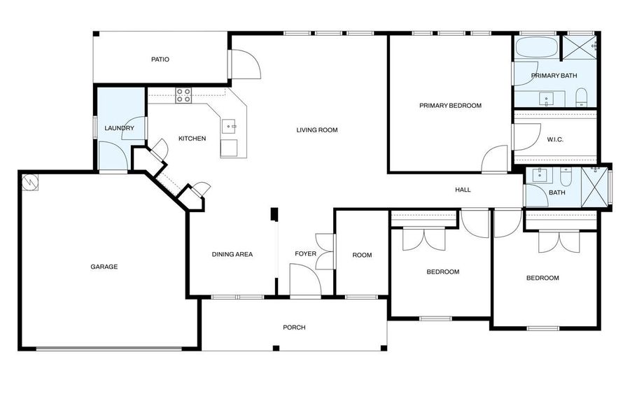 2D floor plan layout of this home in , Kingsland, TX (Image 5).