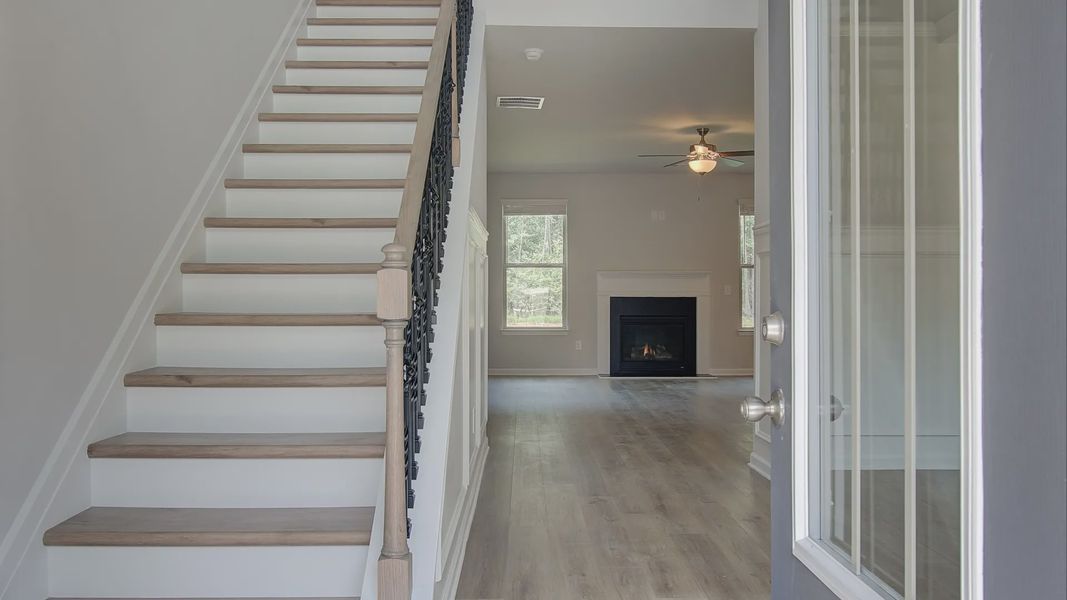 Representative furnished interior of a home built from the Meridian II by DRB Homes in Northcroft, Loganville (Image 5).