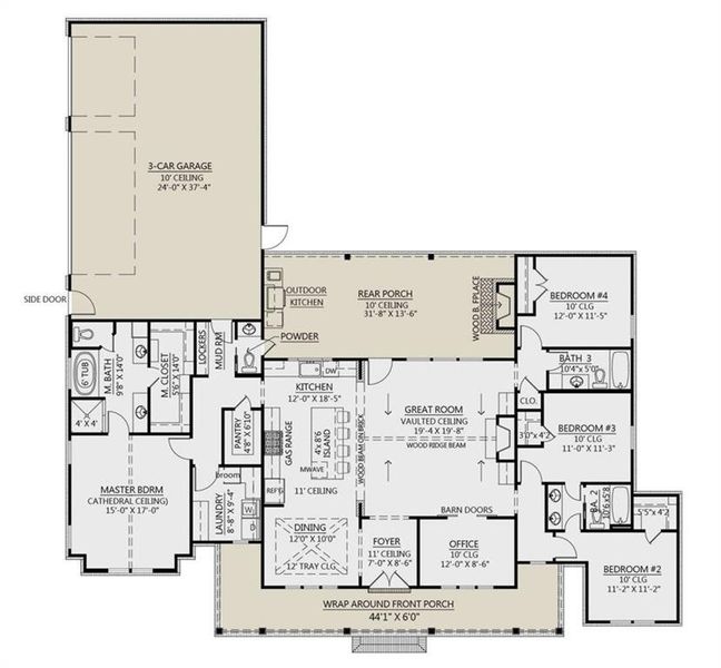 2D floor plan layout of this home in , Maysville, GA (Image 4).