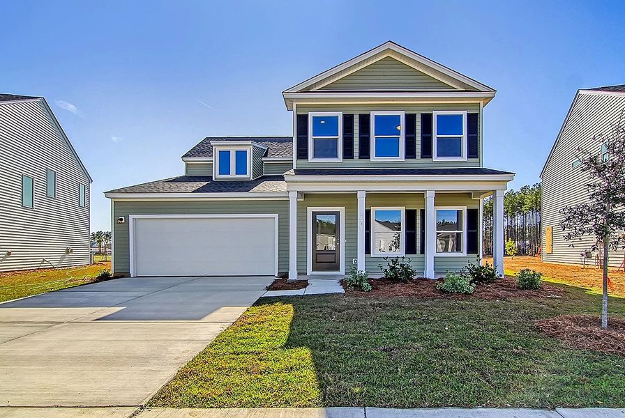 Representative exterior photo of a completed home built from the Harrison by Ashton Woods in Tea Farm: Presidents Series, Ravenel, SC (Image 2).