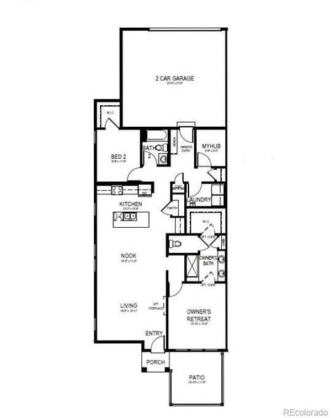 Horizon 1 Floor Plan-Ranch/Main Floor Living