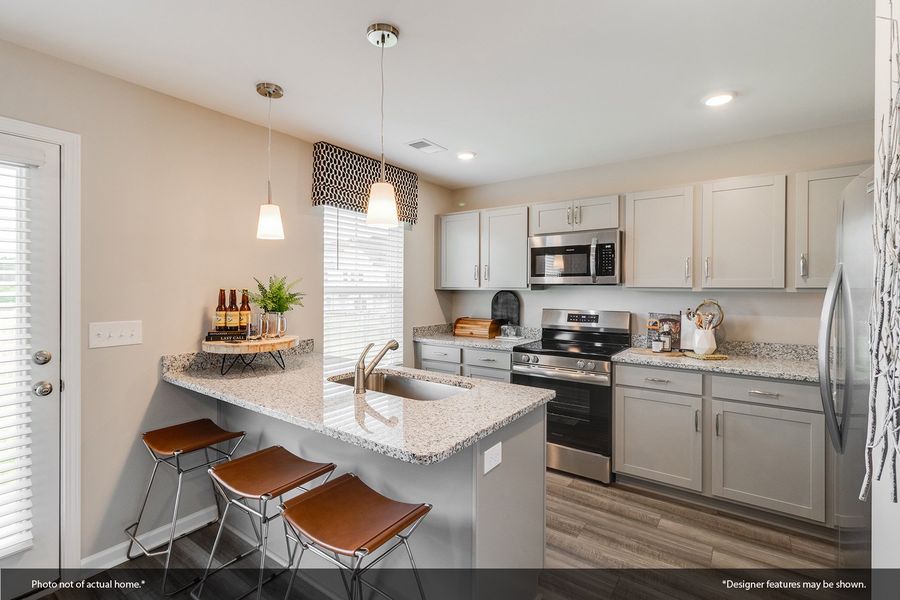 Furnished interior view inside a new home in Sloan Station, Charlotte (Image 4).