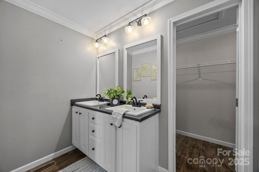 Double Vanity and Large Walk-in Closet