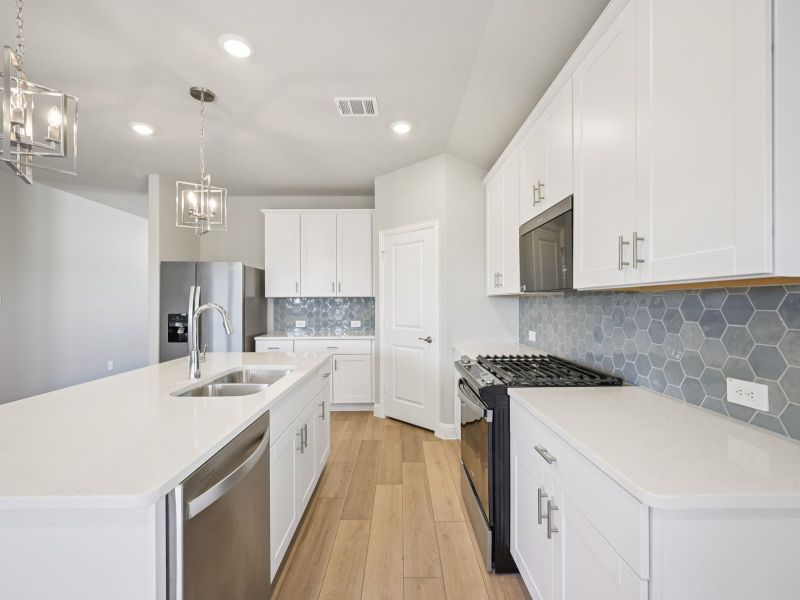 Furnished interior view inside a new home in Parks at Foster Crossing - Premier Series, Anna (Image 6). Furnished interior view inside a new home in Parks at Foster Crossing - Premier Series, Anna (Image 6).