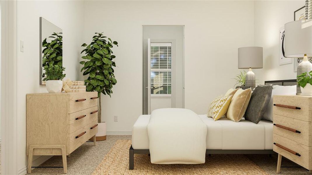 View of carpeted bedroom