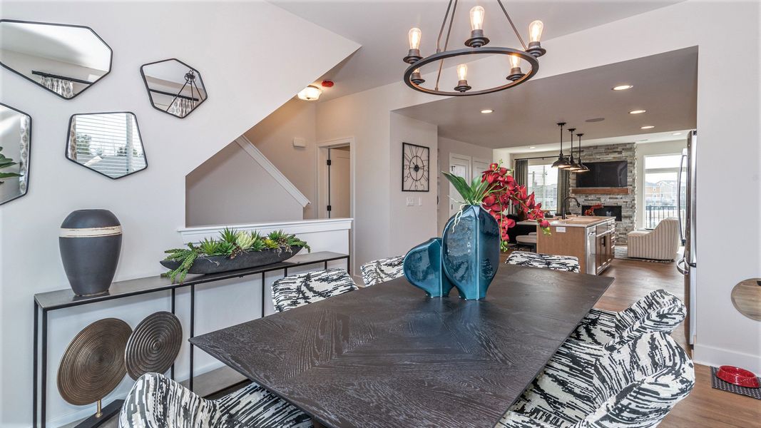 Representative furnished interior of a home built from the The Keswick  Townhome (End Viewout) by Norfolk Homes in Bristol Ridge Townhomes, Ann Arbor (Image 8).