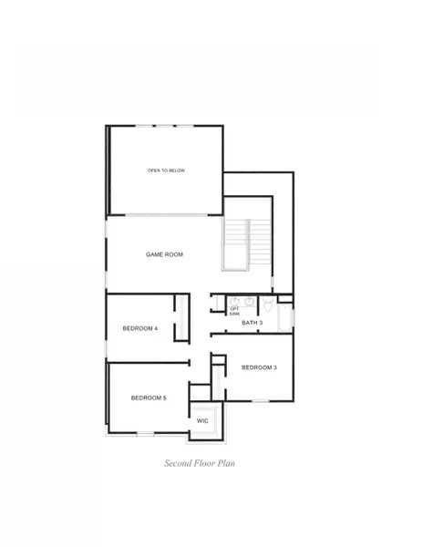 2D floor plan layout of this home in Hills of Westlake, Conroe, TX (Image 3).