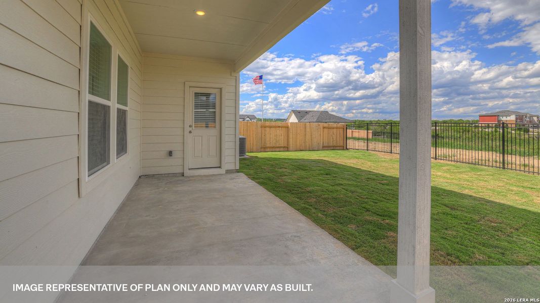 Exterior details and patio area of a home in Trace, San Marcos (Image 2). Exterior details and patio area of a home in Trace, San Marcos (Image 2).