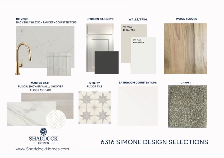 Sample of building materials used in homes in Aster Park, McKinney (Image 3).