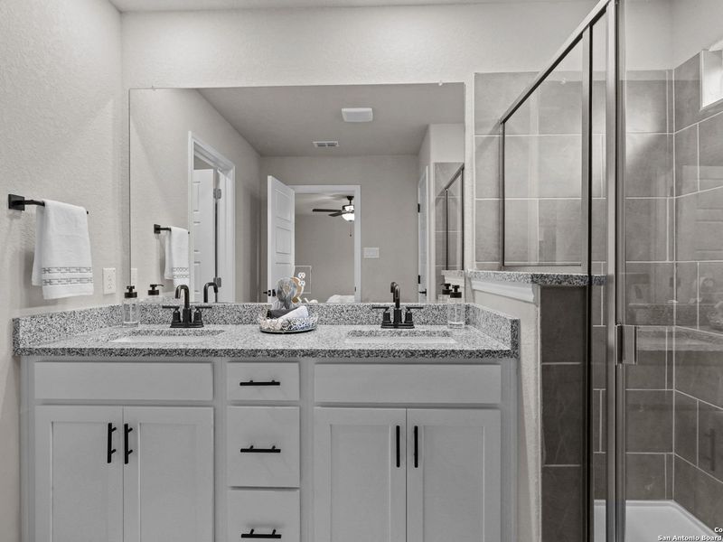 Furnished interior view inside a new home in Cedar Heights, San Antonio (Image 19). Furnished interior view inside a new home in Cedar Heights, San Antonio (Image 19).