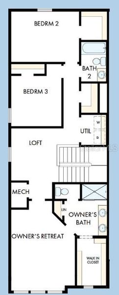 2D floor plan layout of this home in , Daytona Beach, FL (Image 3).