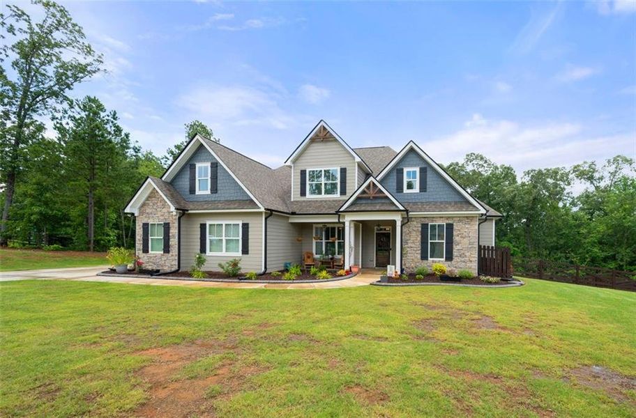 Front exterior of a new home in , Douglasville, GA, highlighting curb appeal (Image 19).