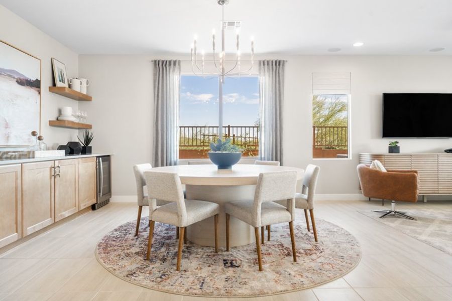 Representative furnished interior of a home built from the Sunrise by Taylor Morrison in Ovation at Meridian 55+, Queen Creek (Image 14).