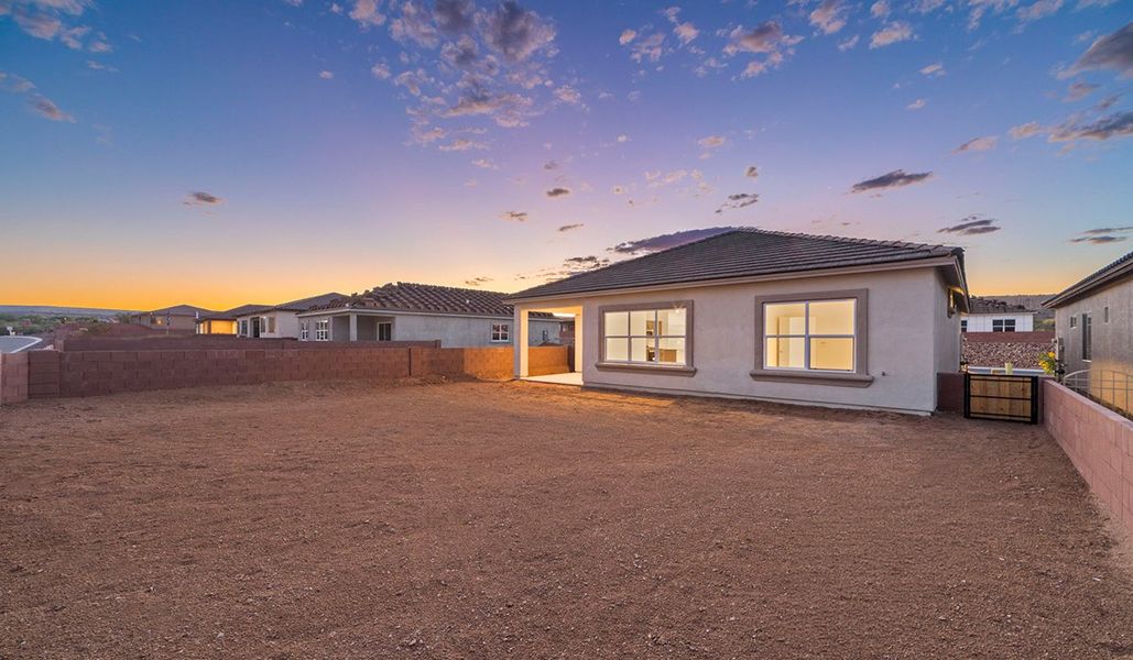 Exterior details and patio area of a home in Solterra, Green Valley (Image 18).