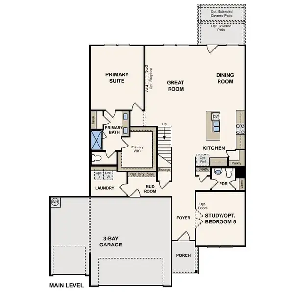 2D floor plan layout of this home in Overland Grove, Forney, TX (Image 3).
