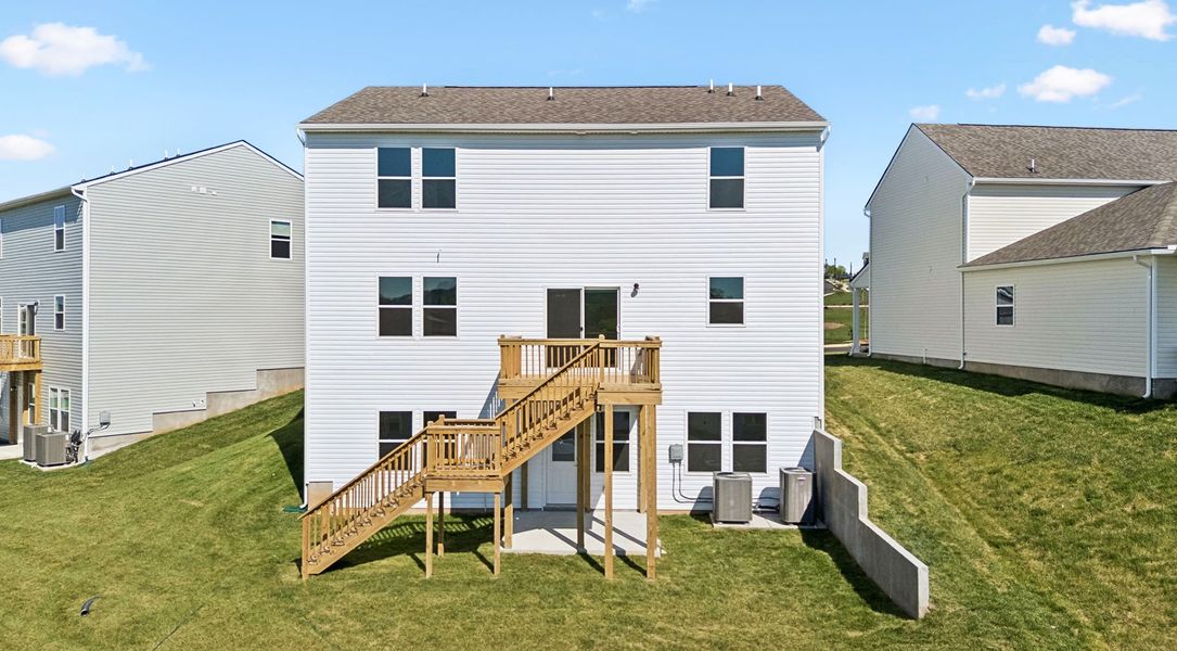 Exterior details and patio area of a home in Highlands of Carter's Station, Columbia (Image 24). Exterior details and patio area of a home in Highlands of Carter's Station, Columbia (Image 24).