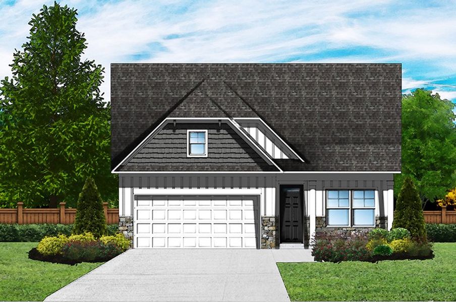 Elevation D - Extended Porch