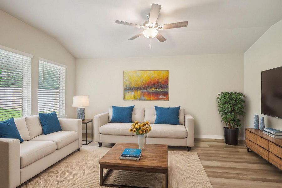 Furnished interior view inside a new home in Massey Oaks - Premier Series, Pearland (Image 4).