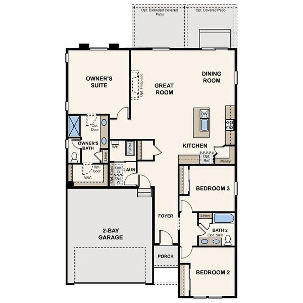 2D floor plan layout of this home in Sweetgrass, Dacono, CO (Image 2). 2D floor plan layout of this home in Sweetgrass, Dacono, CO (Image 2).