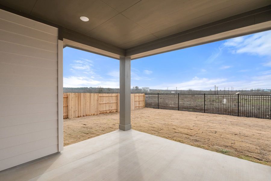 Exterior details and patio area of a home in Lagos Reserve, Manor (Image 4).