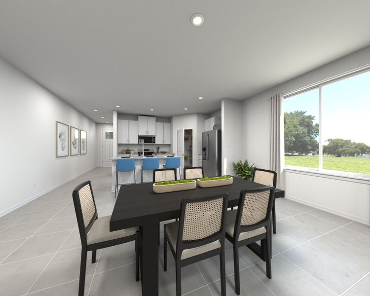 Rendering of the Dining Area in the Orchid Floorplan.