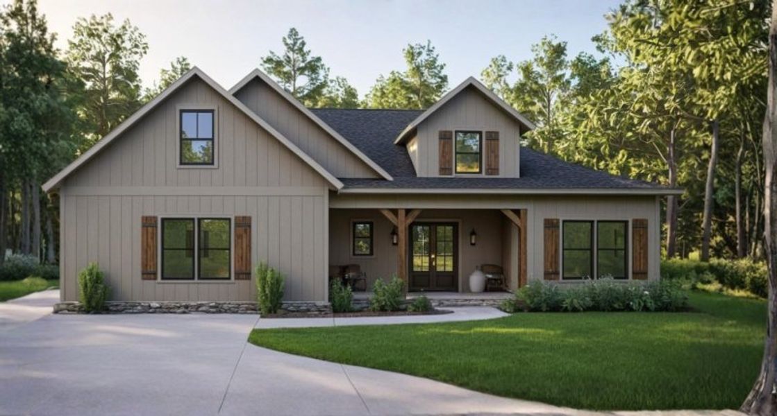 Representative exterior photo of a completed home built from the Autumnbrook by Riverstone Construction, LLC in Jasper Highlands, Guild, TN (Image 5). Representative exterior photo of a completed home built from the Autumnbrook by Riverstone Construction, LLC in Jasper Highlands, Guild, TN (Image 5).