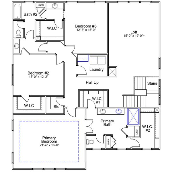 2D floor plan layout of this home in Parris Meadows, Chesnee, SC (Image 3).