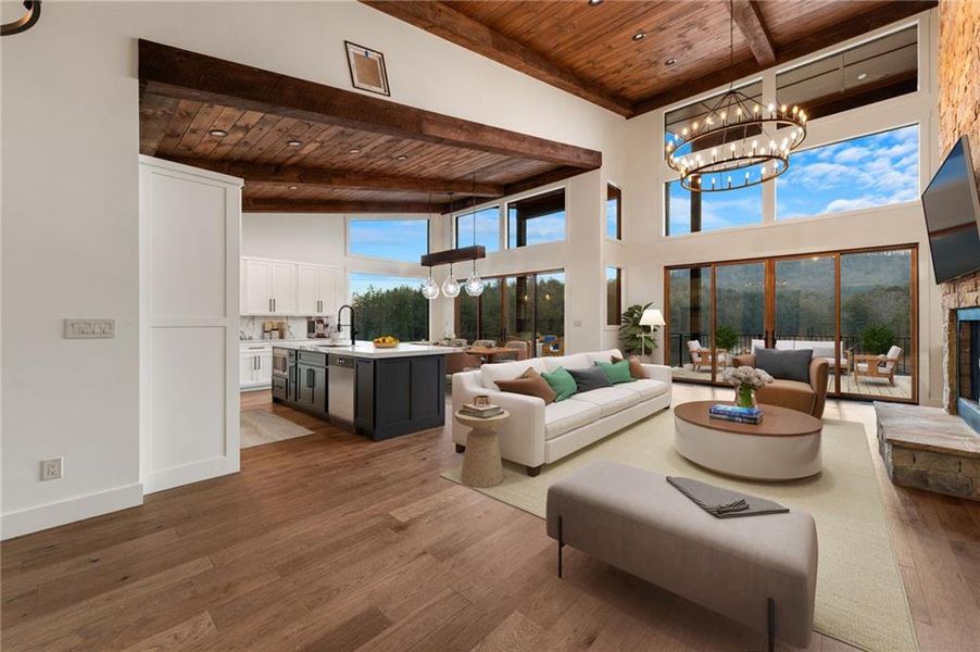 Furnished interior view inside a new home in , Blue Ridge (Image 8).