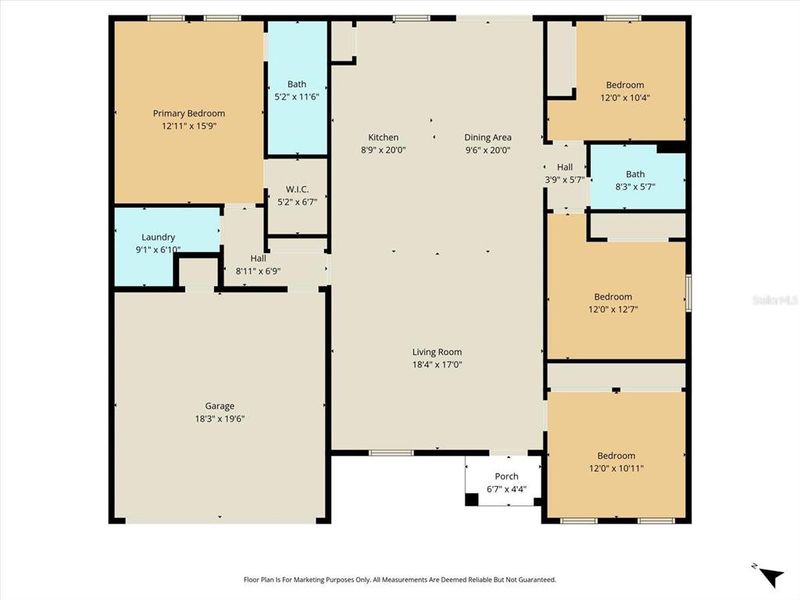 2D floor plan layout of this home in , Citrus Springs, FL (Image 5).