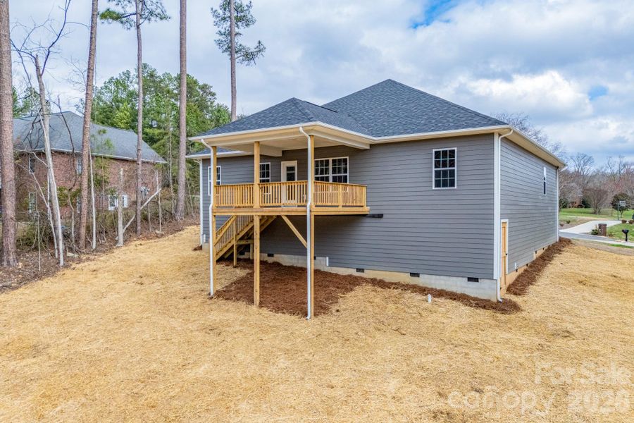 Exterior details and patio area of a home in Crystal Village, Albemarle (Image 13).