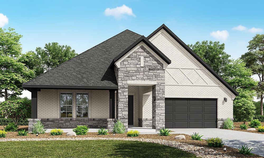 Representative exterior photo of a completed home built from the Sweet Clover by Caldwell Homes in Chambers Creek, Willis, TX (Image 14). Representative exterior photo of a completed home built from the Sweet Clover by Caldwell Homes in Chambers Creek, Willis, TX (Image 14).