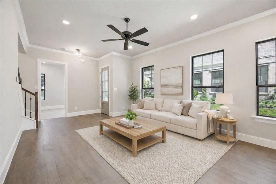 View looking back at front door.