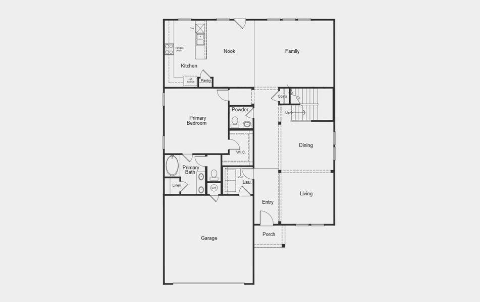 2D floor plan layout for the 2824 by KB Home in Brighton Preserve, Hockley, TX (Image 3). 2D floor plan layout for the 2824 by KB Home in Brighton Preserve, Hockley, TX (Image 3).