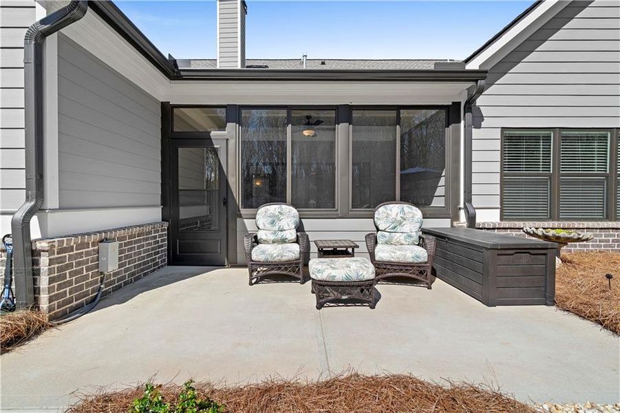 Exterior details and patio area of a home in , Monroe (Image 34).