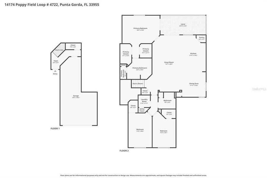 2D floor plan layout of this home in , Punta Gorda, FL (Image 5).