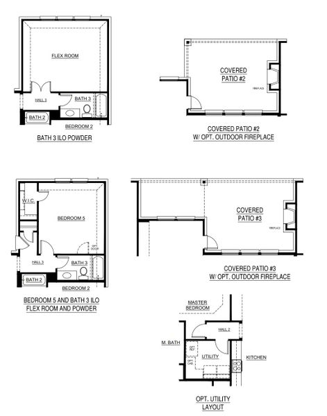2D floor plan layout for the Concept 2978 by Landsea Homes in Paloma Ranch, New Fairview, TX (Image 5).