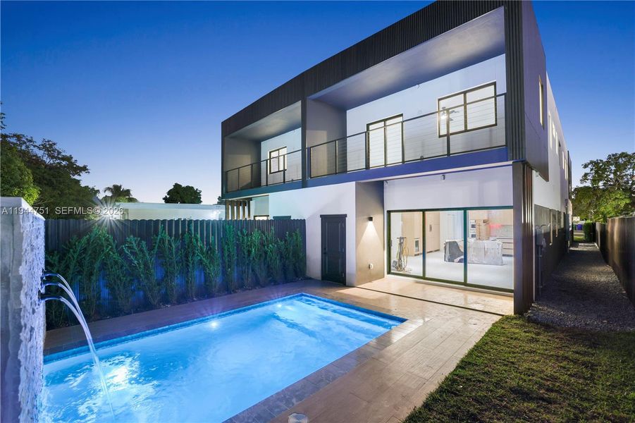 Exterior details and patio area of a home in , Miami (Image 3).