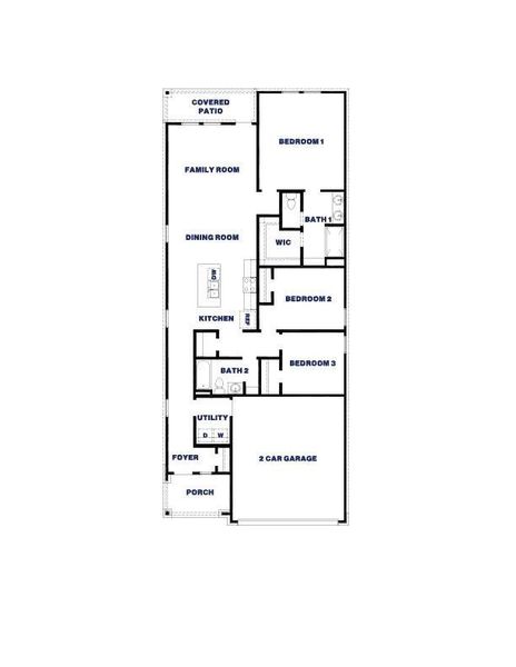 2D floor plan layout of this home in Maple Woods, Hockley, TX (Image 5).