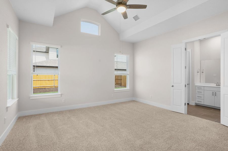 Representative unfurnished interior of a home built from the Archer by Chesmar Homes in Lariat, Liberty Hill (Image 26).