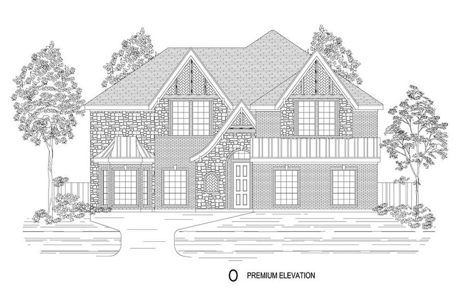 Representative rendering of the exterior for the Brentwood 3FSW (w/Media) by First Texas Homes (Image 19).