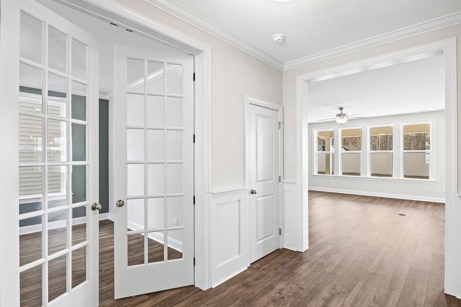 Representative unfurnished interior of a home built from the The Whitley by RobuckHomes in Kennebec Crossing, Angier (Image 30). Representative unfurnished interior of a home built from the The Whitley by RobuckHomes in Kennebec Crossing, Angier (Image 30).